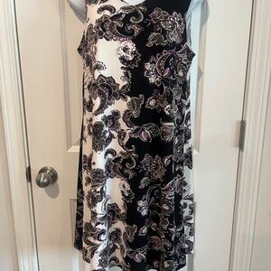 Black & White Paisley Print Women’s Dress